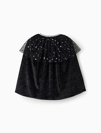 Mantella in velluto con pois in lurex
