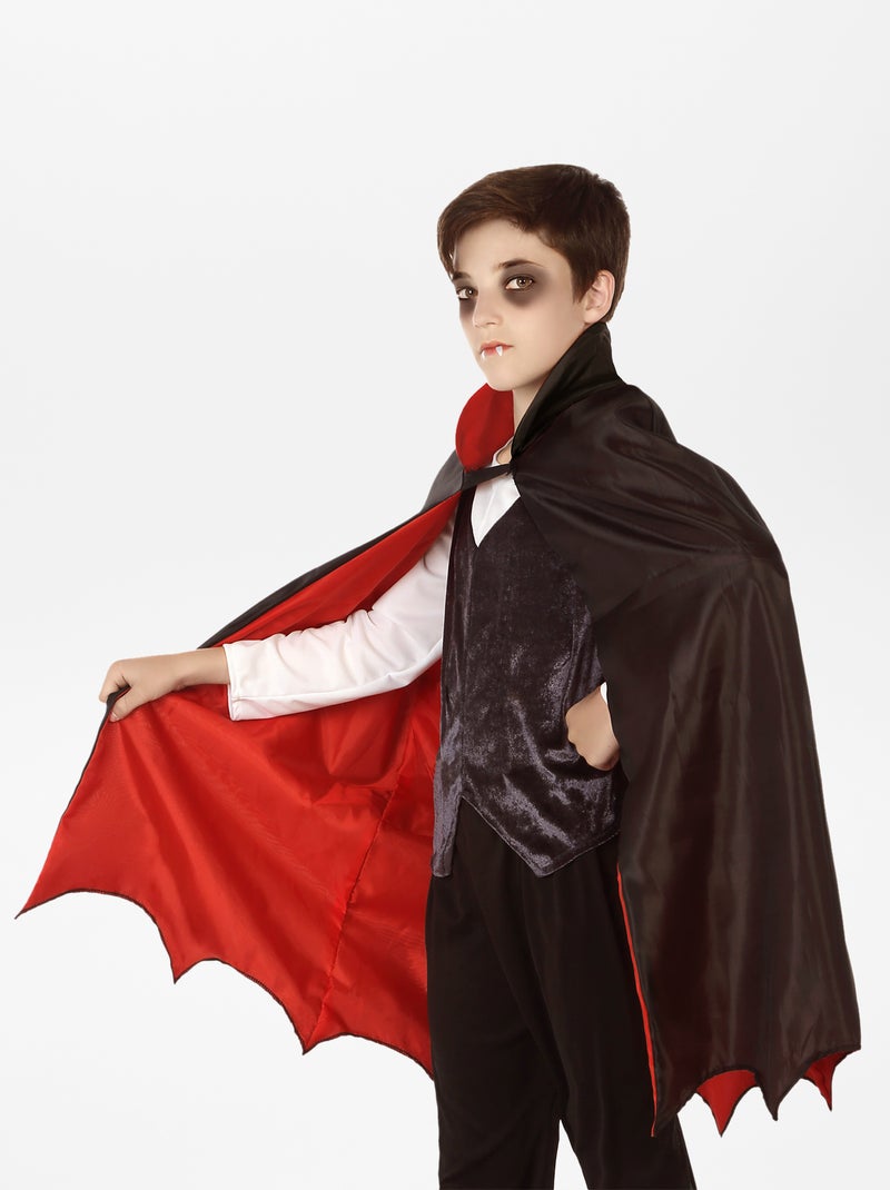 Mantella satinata double face - Costume nero/rosso - Kiabi