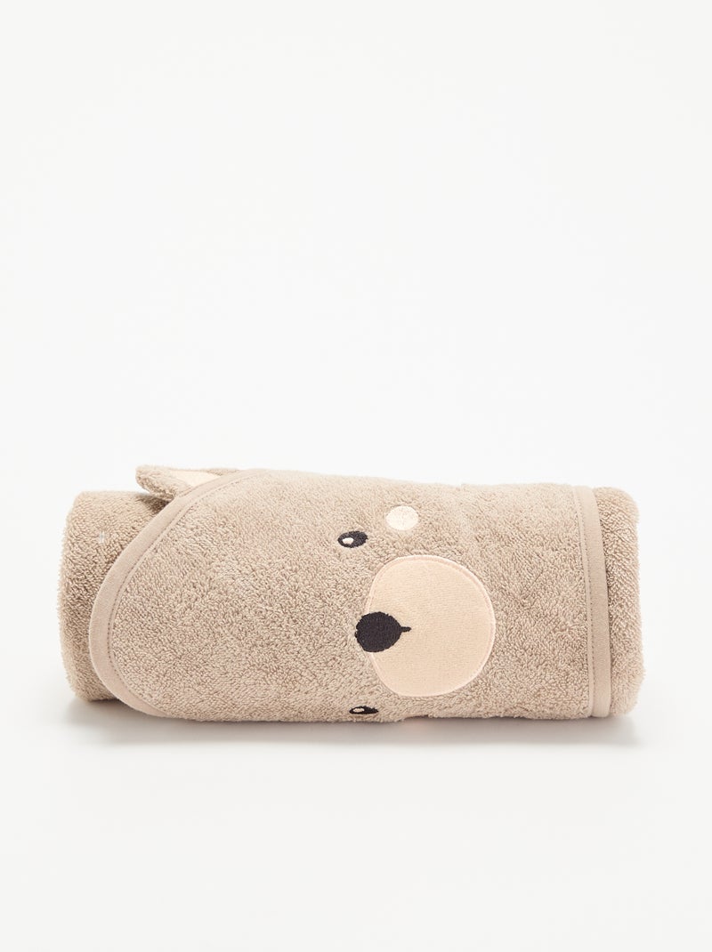 Mantellina da bagno con cappuccio a tema Beige - Kiabi