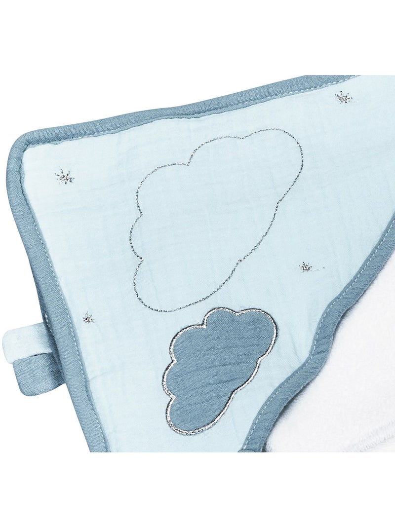 Mantellina e guanto da bagno in - SAUTHON Bianco Blu - Kiabi