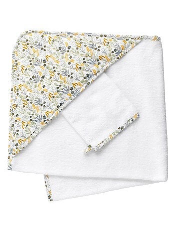 Mantellina e guanto da bagno in cotone - SAUTHON
