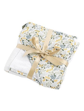 Mantellina e guanto da bagno in cotone - SAUTHON