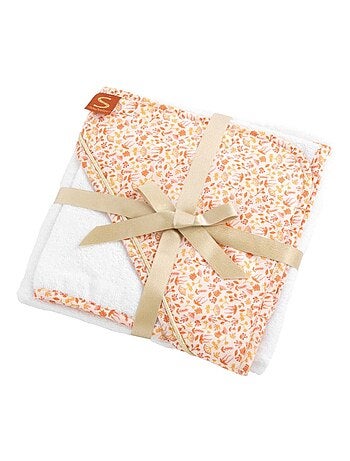 Mantellina e guanto da bagno in cotone - SAUTHON