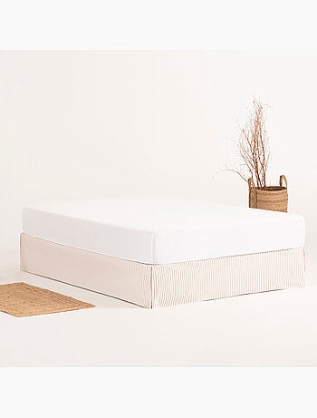 Mantovana per letto, gonna letto protettiva. Coprirete a righe - Gamusi.