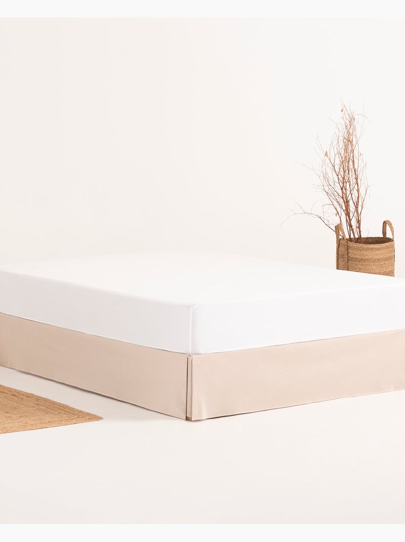 Mantovana per letto, gonna letto protettiva. Coprirete tinta unita - Gamusi. Beige - Kiabi