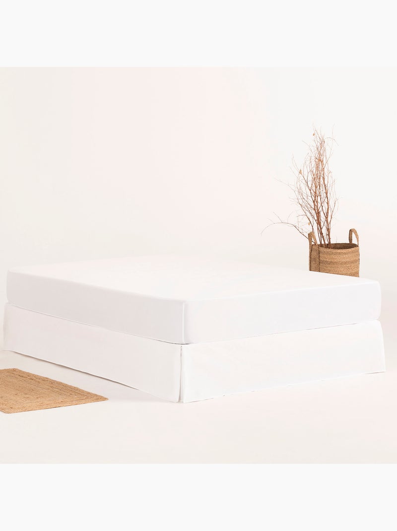 Mantovana per letto, gonna letto protettiva. Coprirete tinta unita - Gamusi. Bianco - Kiabi