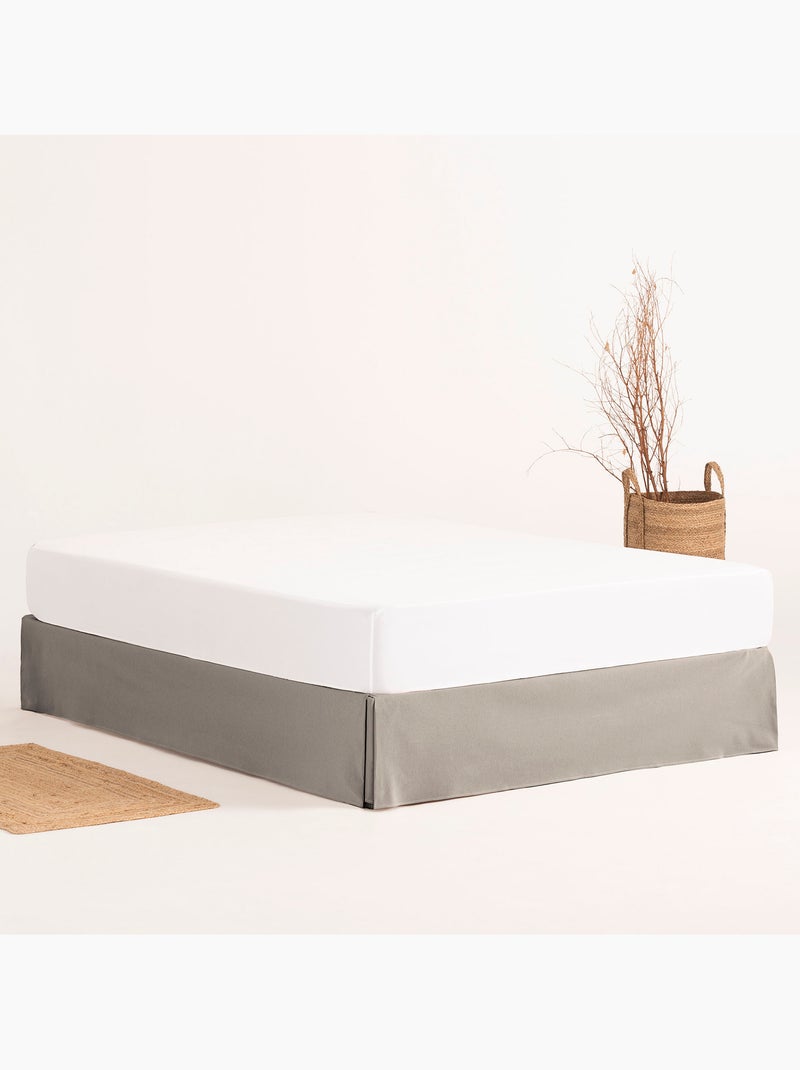 Mantovana per letto, gonna letto protettiva. Coprirete tinta unita - Gamusi. Grigio - Kiabi