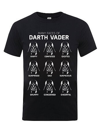 Many faces of darth vader maglietta uomo - star wars