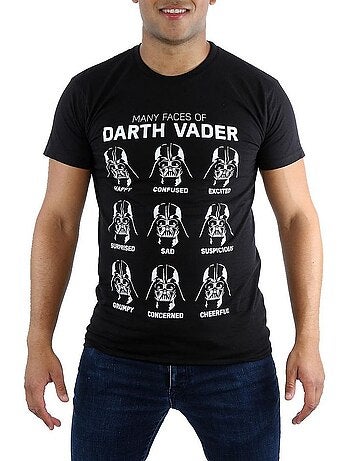Many faces of darth vader maglietta uomo - star wars