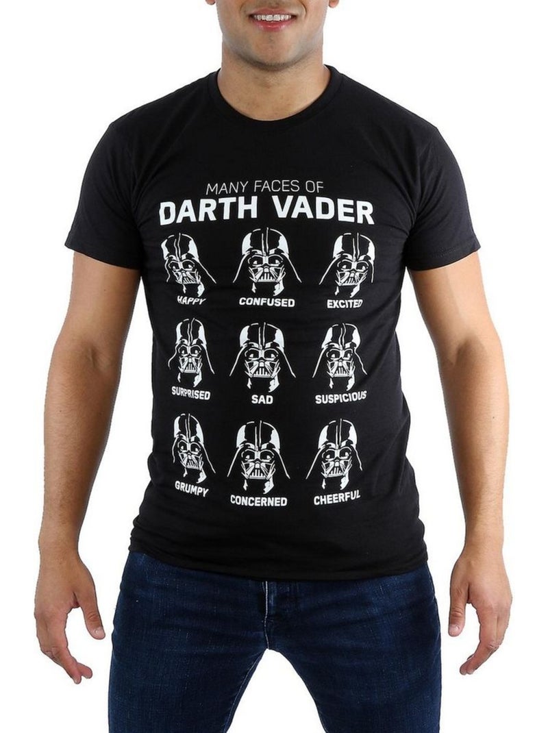 Many faces of darth vader maglietta uomo - star wars Nero - Kiabi