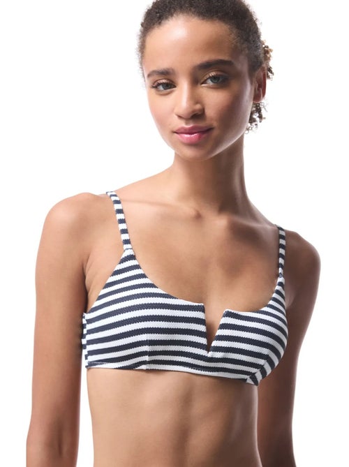 Marbel bikini a righe con scollo a v e ferretto penti - Kiabi