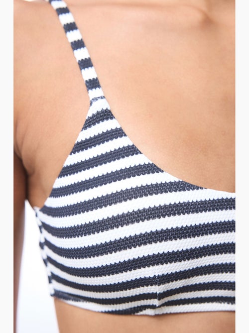 Marbel bikini a righe con scollo a v e ferretto penti - Kiabi