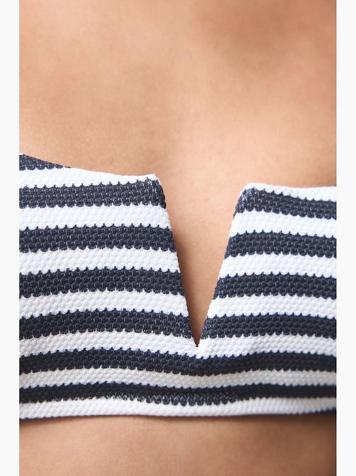 Marbel bikini a righe con scollo a v e ferretto penti - Kiabi