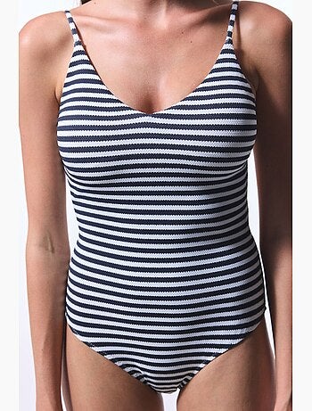 Marbel costume da bagno a righe con imbottitura removibile penti