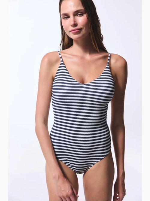 Marbel costume da bagno a righe con imbottitura removibile penti - Kiabi