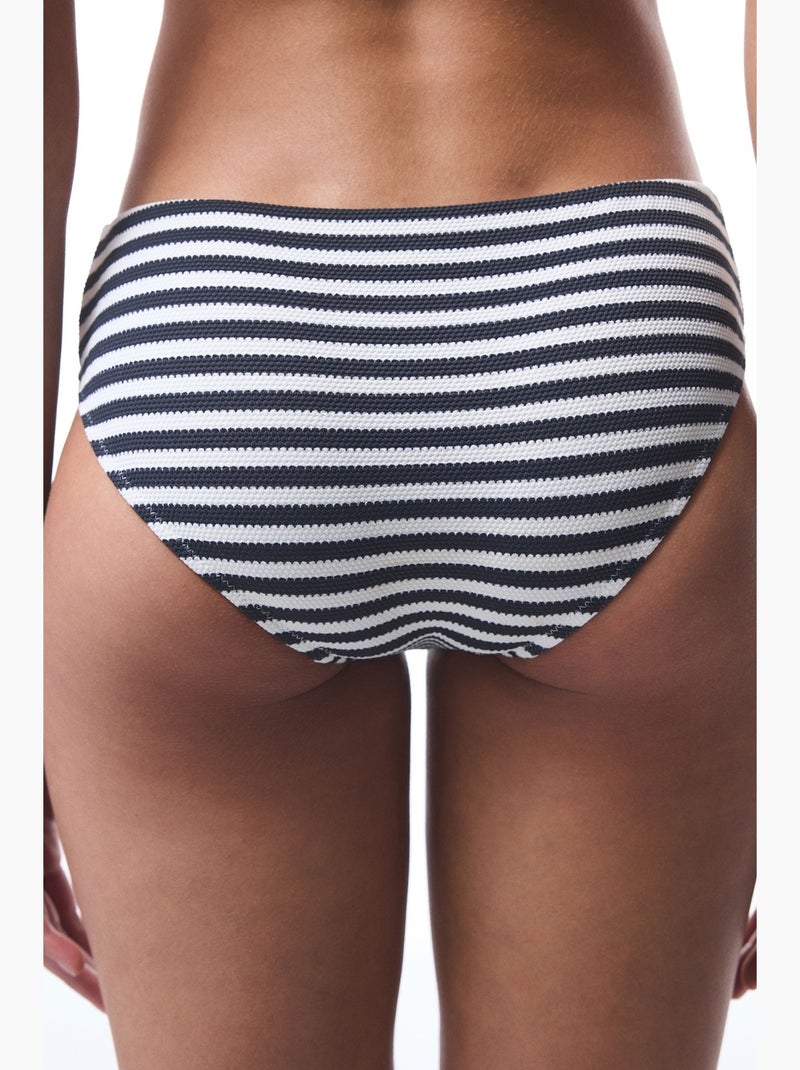Marbel hipster slip bikini a righe penti Blu Bianco - Kiabi