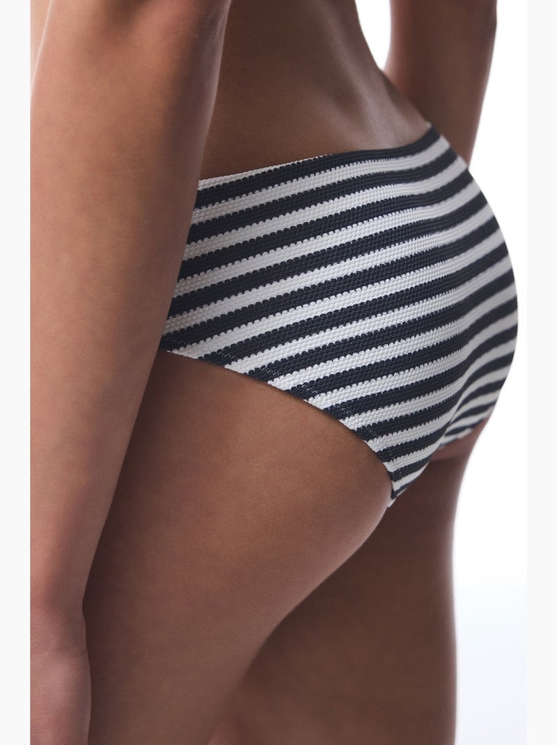 Marbel hipster slip bikini a righe penti Blu Bianco - Kiabi