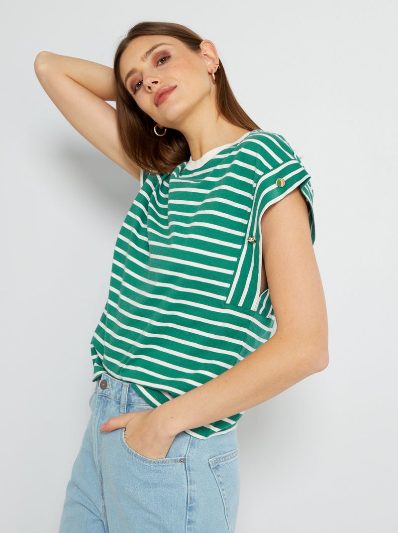 Marinara in jersey con gioiello fantasia BEIGE - Kiabi