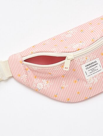 Marsupio con stampa floreale all-over in cotone