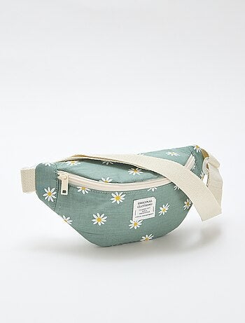 Marsupio con stampa floreale all-over in cotone