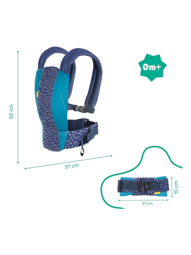 Marsupio ergonomico per il trasporto frontale e dorsale «Badabulle» Blu - Kiabi