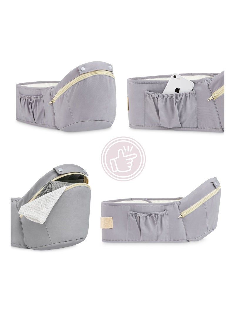 Marsupio ergonomico porta bebè 0–36 mesi regolabile – multifunzione 10 in 1 Grigio - Kiabi