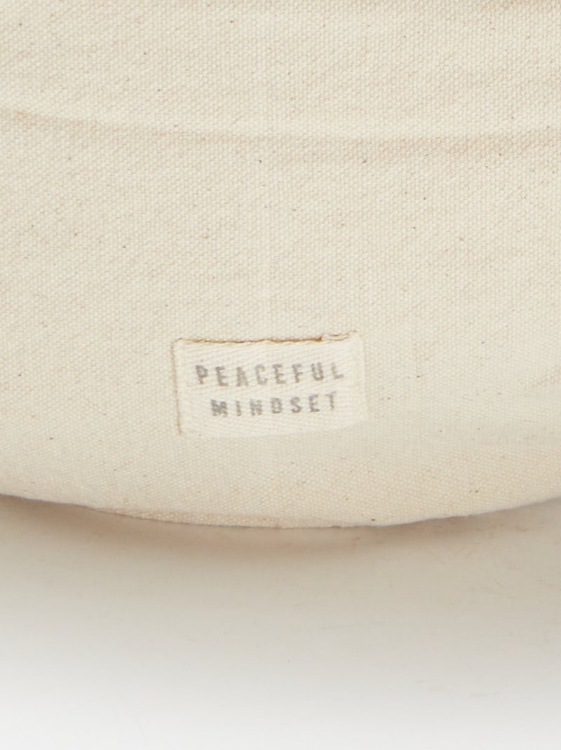 Marsupio grande con etichetta cucita beige - Kiabi