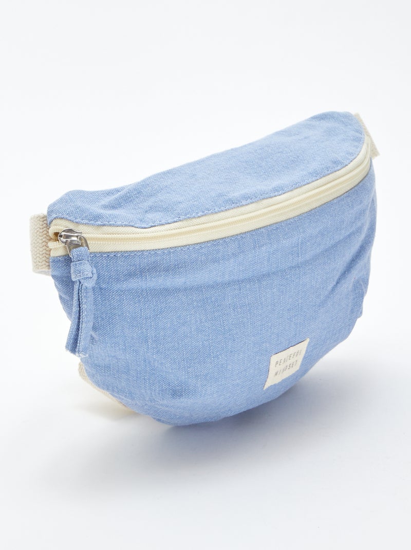 Marsupio grande con etichetta cucita BLU - Kiabi