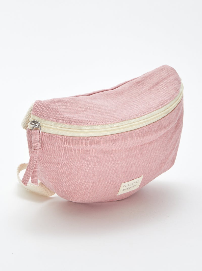 Marsupio grande con etichetta cucita ROSA - Kiabi