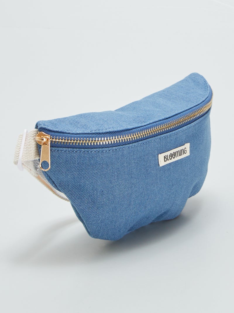 Marsupio in denim con stampa all'interno BLU - Kiabi