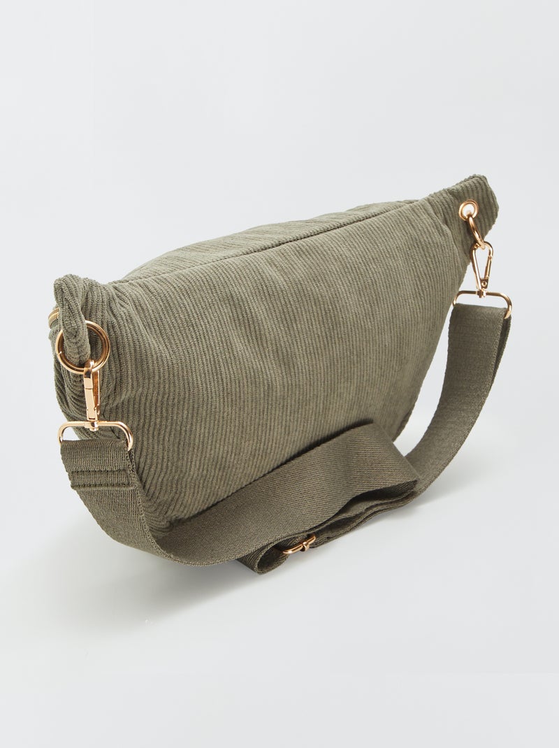 Marsupio in velluto a coste VERDE - Kiabi