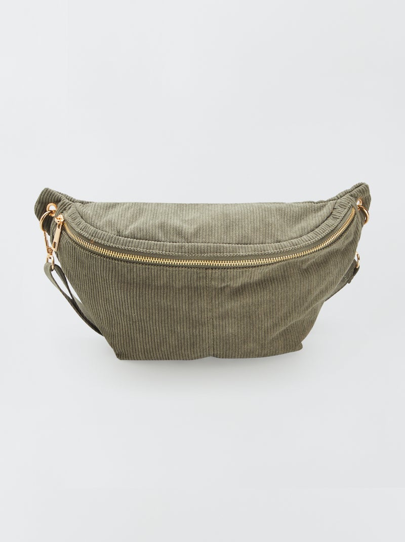 Marsupio in velluto a coste VERDE - Kiabi