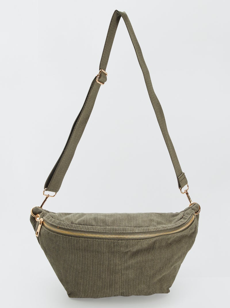 Marsupio in velluto a coste VERDE - Kiabi