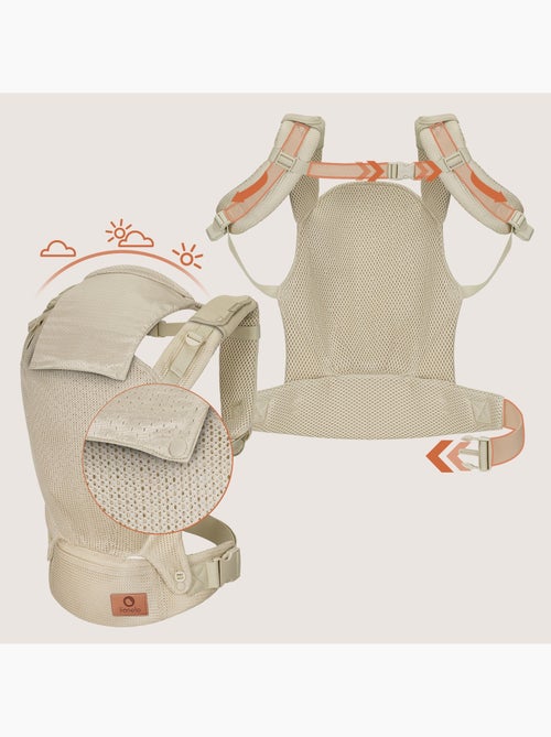 Marsupio LIONELO Margareteet Air - Circolazione dell'aria - 3 posizioni di trasporto - Cappuccio agg - Kiabi