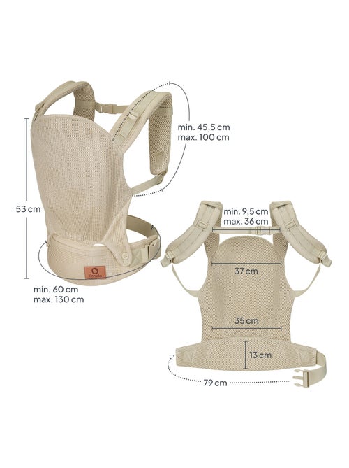 Marsupio LIONELO Margareteet Air - Circolazione dell'aria - 3 posizioni di trasporto - Cappuccio agg - Kiabi