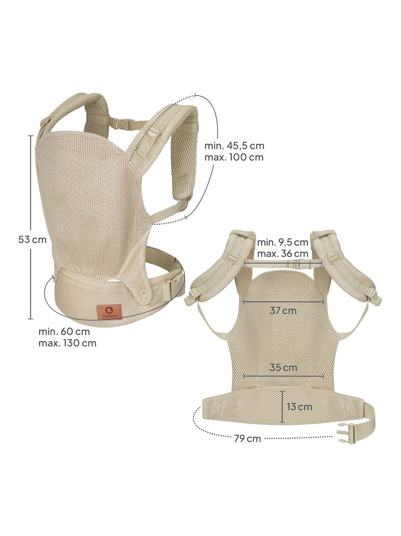 Marsupio LIONELO Margareteet Air - Circolazione dell'aria - 3 posizioni di trasporto - Cappuccio agg Beige - Kiabi