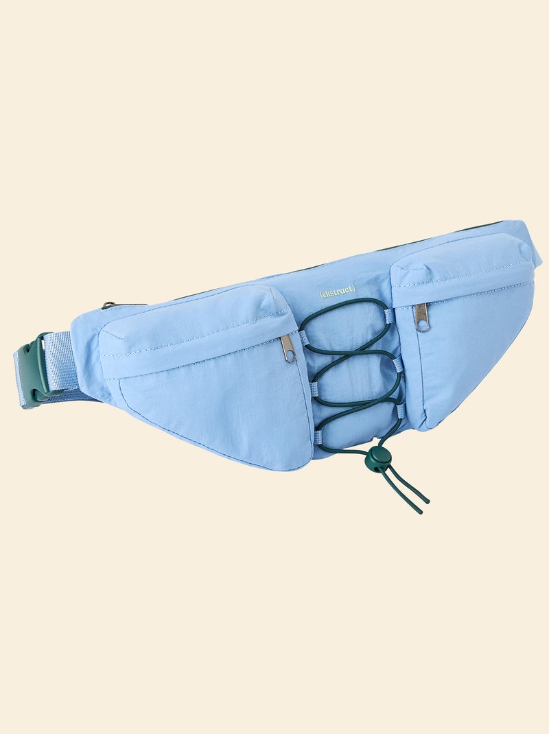 Marsupio sportivo (ekstract) con tasche esterne e interne 15x40 cm Blu - Kiabi