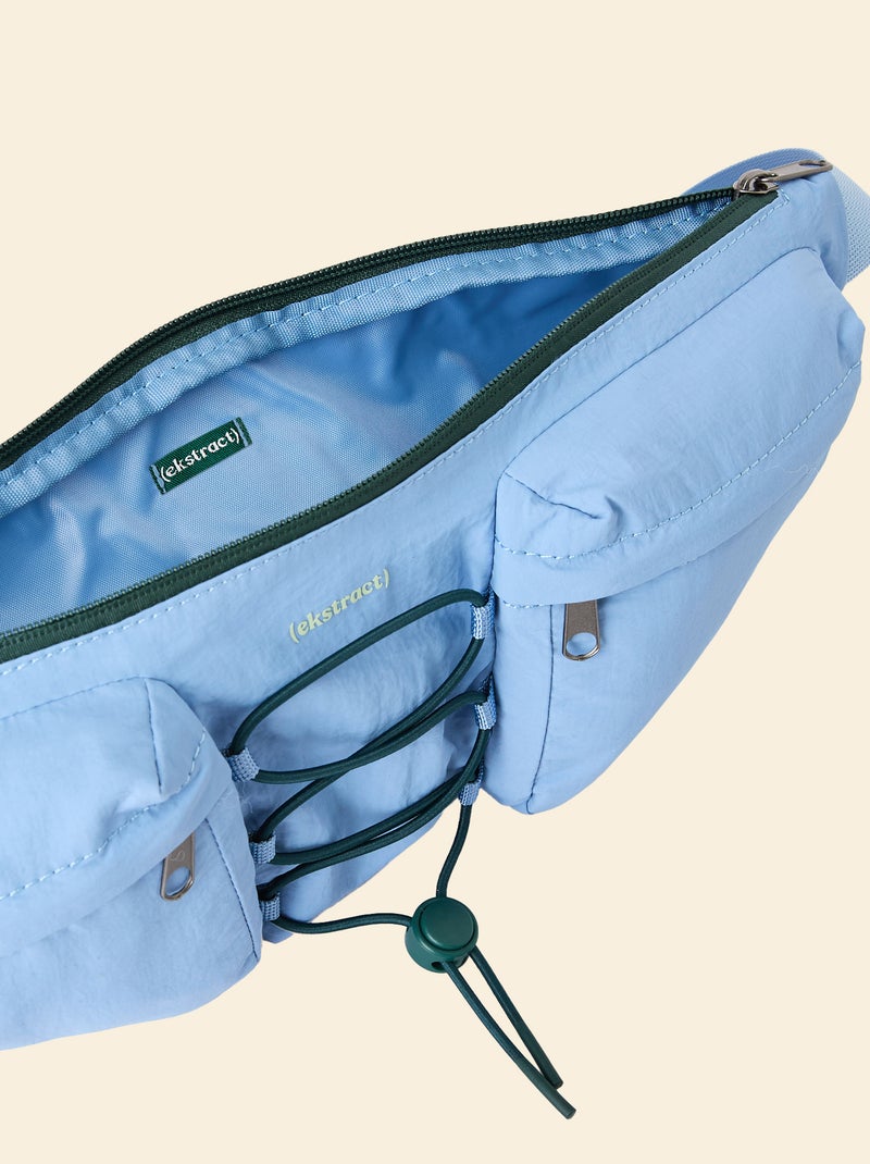 Marsupio sportivo (ekstract) con tasche esterne e interne 15x40 cm Blu - Kiabi