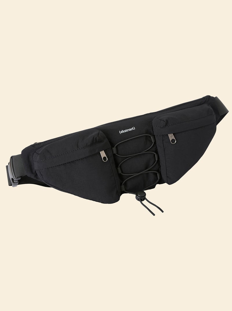 Marsupio sportivo (ekstract) con tasche esterne e interne 15x40 cm Nero - Kiabi