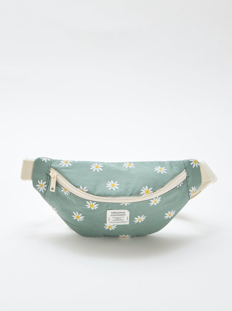 Marsupio stampato all-over floreale in cotone Verde - Kiabi