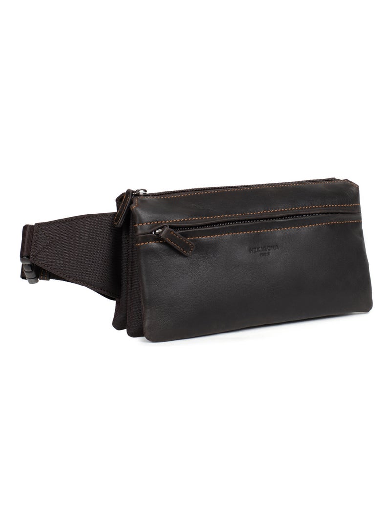Marsupio travel hexagona Marrone - Kiabi