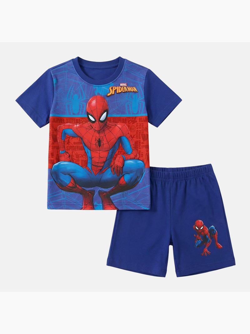 Marvel - Completo bambino maglietta a maniche corte e pantaloncini Blu - Kiabi