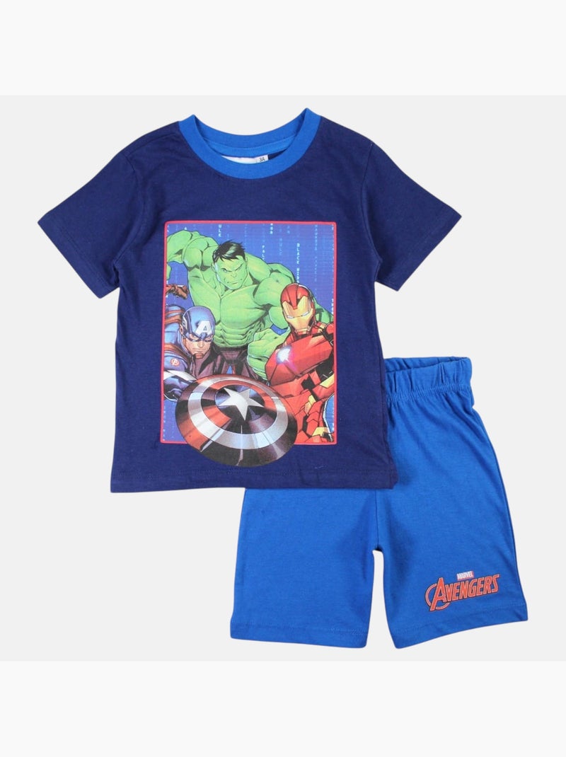 Marvel - Completo maglietta e short Blu marino - Kiabi