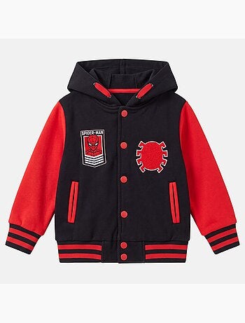 Marvel - giacca college con cappuccio spider man bambino