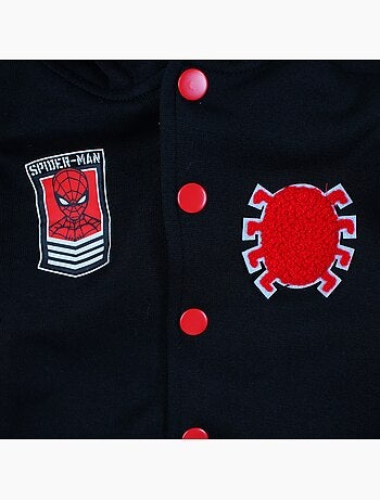 Marvel - giacca college con cappuccio spider man bambino