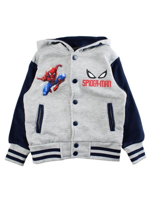 Marvel - giacca teddy con cappuccio stampata, maniche lunghe - Kiabi