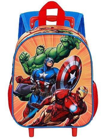 Marvel avengers attack zainetto 3d con ruote piccolo, rosso
