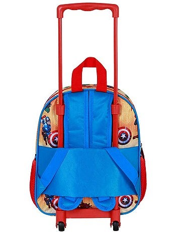 Marvel avengers attack zainetto 3d con ruote piccolo, rosso
