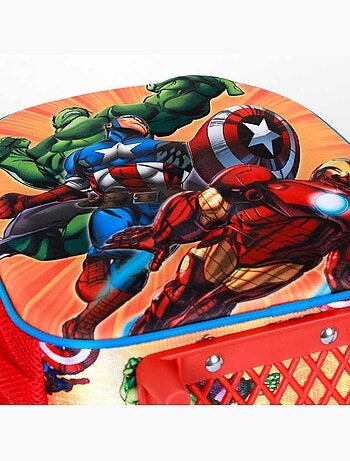 Marvel avengers attack zainetto 3d con ruote piccolo, rosso