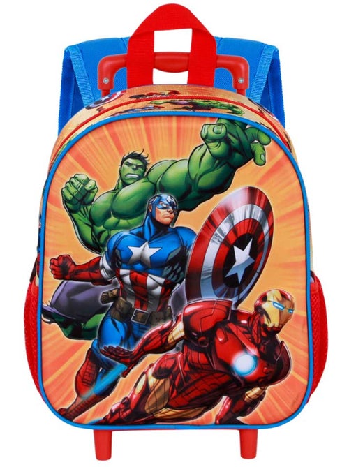 Marvel Avengers Attack Zainetto 3D con Ruote Piccolo, Rosso - Kiabi